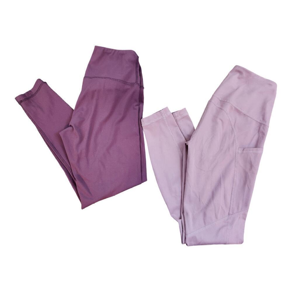 Yogalicious leggings 2 pair XS, one is lux. Pink purple athletic pants yoga